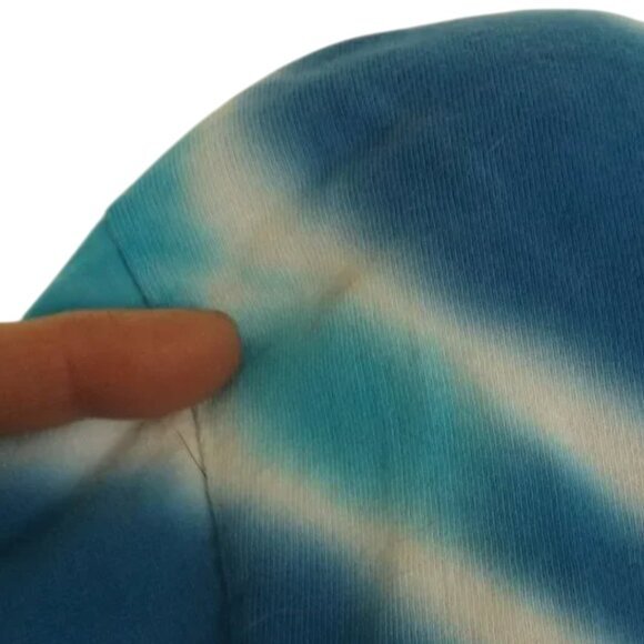 Vtg GRATEFUL DEAD Cropped Tee, L, Blue Tie-dye, Long sleeve, Skiing Skeleton - Picture 13 of 15